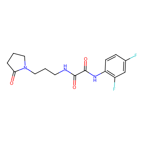 N1-(2,4-difluorophenyl)-N2-(3-(2-oxopyrrolidin-1-yl)propyl)oxalamide structure