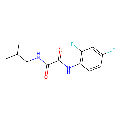 N1-(2,4-difluorophenyl)-N2-isobutyloxalamide structure