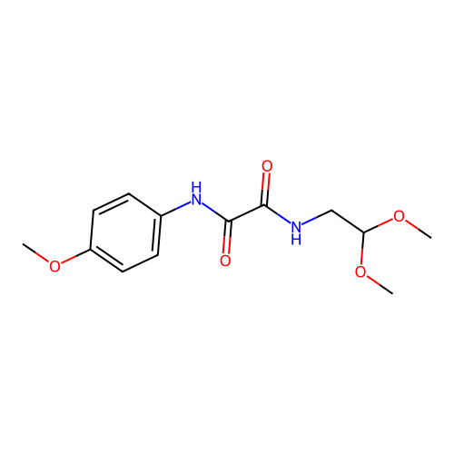 N-(2,2-dimethoxyethyl)-N'-(4-methoxyphenyl)oxamide structure