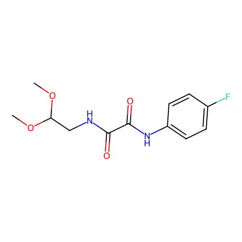 N-(2,2-dimethoxyethyl)-N'-(4-fluorophenyl)ethanediamide structure