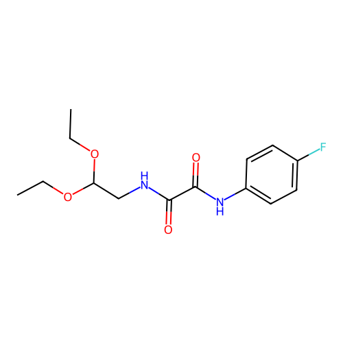 N1-(2,2-diethoxyethyl)-N2-(4-fluorophenyl)oxalamide structure