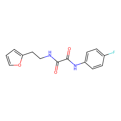 N1-(4-fluorophenyl)-N2-(2-(furan-2-yl)ethyl)oxalamide structure