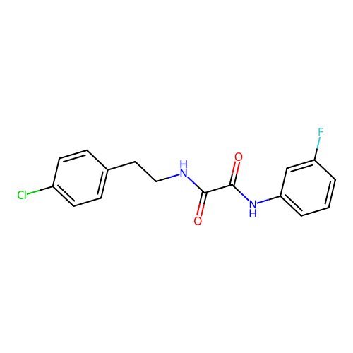 N1-(4-chlorophenethyl)-N2-(3-fluorophenyl)oxalamide structure