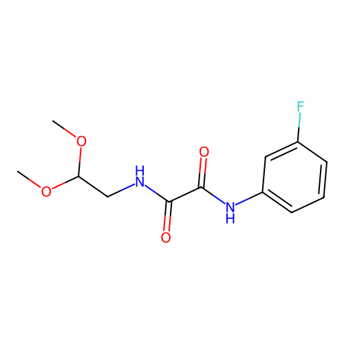 N-(2,2-dimethoxyethyl)-N'-(3-fluorophenyl)ethanediamide structure