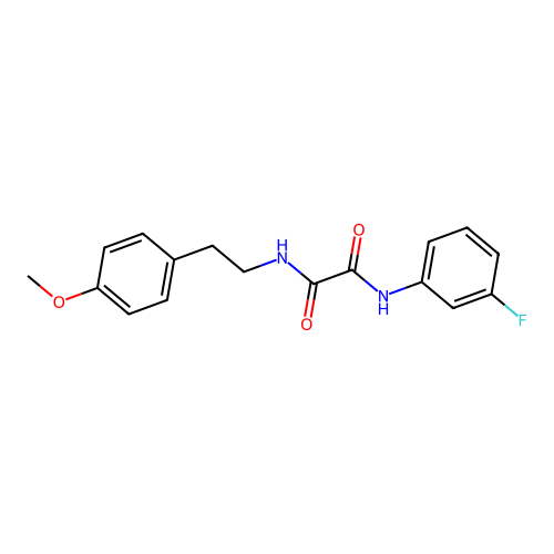 N1-(3-fluorophenyl)-N2-(4-methoxyphenethyl)oxalamide structure