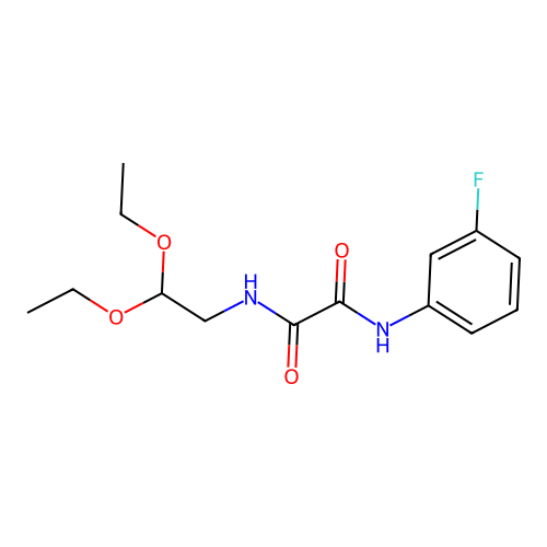 N1-(2,2-diethoxyethyl)-N2-(3-fluorophenyl)oxalamide structure