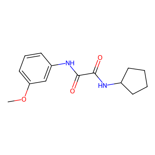 N-cyclopentyl-N'-(3-methoxyphenyl)oxamide structure
