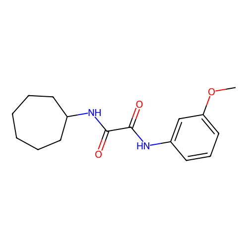 N1-cycloheptyl-N2-(3-methoxyphenyl)oxalamide structure