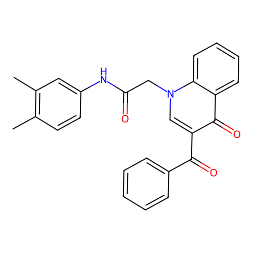 2-(3-benzoyl-4-oxoquinolin-1-yl)-N-(3,4-dimethylphenyl)acetamide structure