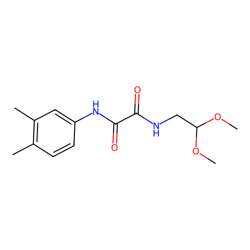 N1-(2,2-dimethoxyethyl)-N2-(3,4-dimethylphenyl)oxalamide structure