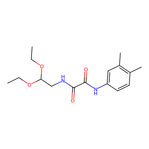 N1-(2,2-diethoxyethyl)-N2-(3,4-dimethylphenyl)oxalamide structure