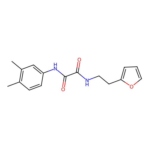 N'-(3,4-dimethylphenyl)-N-[2-(furan-2-yl)ethyl]oxamide structure