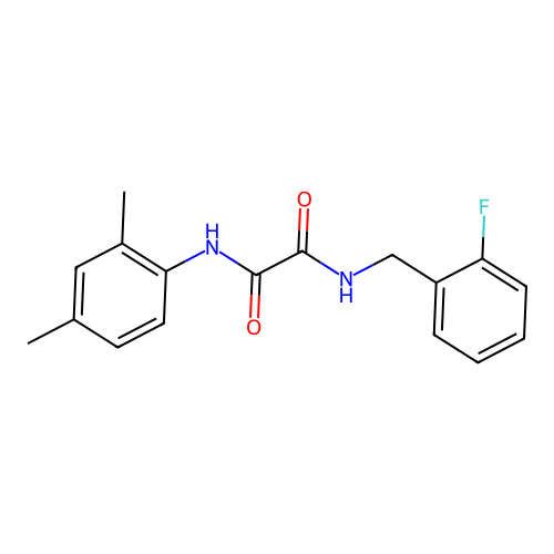N1-(2,4-dimethylphenyl)-N2-(2-fluorobenzyl)oxalamide structure