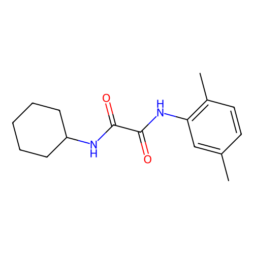 N1-cyclohexyl-N2-(2,5-dimethylphenyl)oxalamide structure