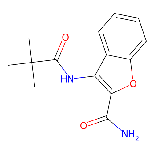 3-Pivalamidobenzofuran-2-carboxamide structure