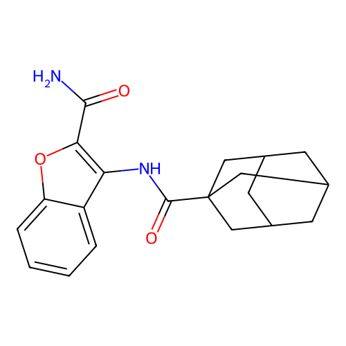 3-(Adamantane-1-carbonylamino)-1-benzofuran-2-carboxamide structure
