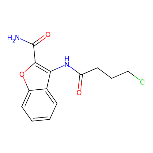 3-(4-Chlorobutanamido)benzofuran-2-carboxamide structure