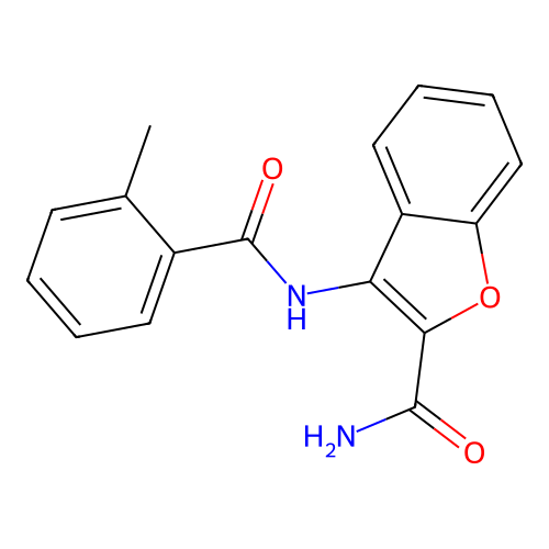3-(2-Methylbenzamido)benzofuran-2-carboxamide structure