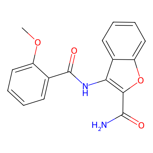 3-(2-Methoxybenzamido)benzofuran-2-carboxamide structure
