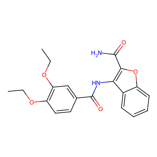 3-(3,4-Diethoxybenzamido)benzofuran-2-carboxamide structure
