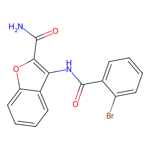 3-(2-Bromobenzamido)benzofuran-2-carboxamide structure