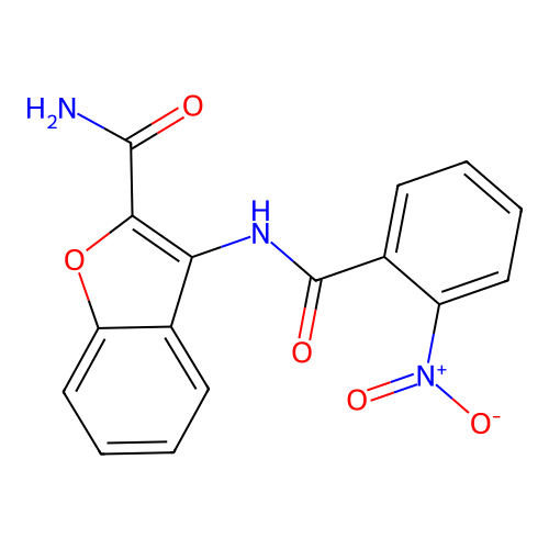 3-(2-Nitrobenzamido)benzofuran-2-carboxamide structure