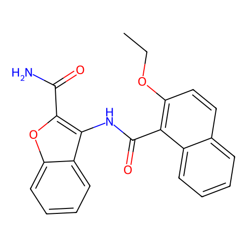3-[(2-Ethoxynaphthalene-1-carbonyl)amino]-1-benzofuran-2-carboxamide structure