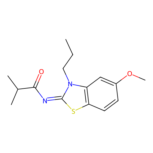 (Z)-N-(5-methoxy-3-propylbenzo[d]thiazol-2(3H)-ylidene)isobutyramide structure