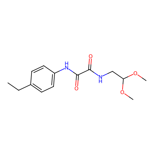 N-(2,2-dimethoxyethyl)-N'-(4-ethylphenyl)oxamide structure
