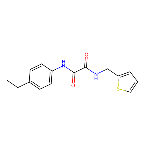 N'-(4-ethylphenyl)-N-(thiophen-2-ylmethyl)oxamide structure