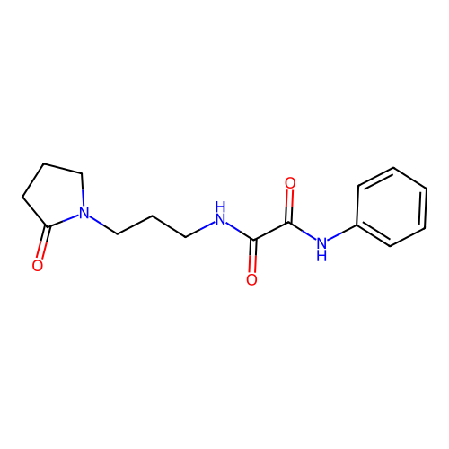 N1-(3-(2-oxopyrrolidin-1-yl)propyl)-N2-phenyloxalamide structure