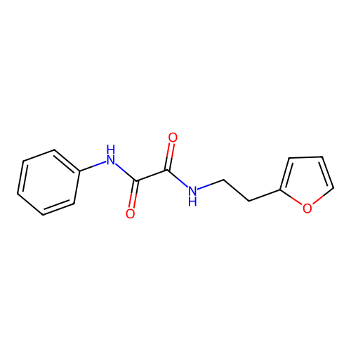 N-[2-(furan-2-yl)ethyl]-N'-phenyloxamide structure