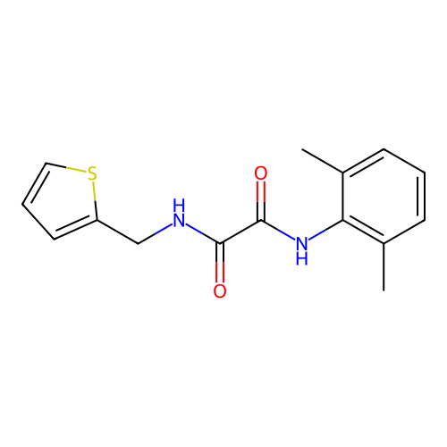 N'-(2,6-dimethylphenyl)-N-(thiophen-2-ylmethyl)oxamide structure