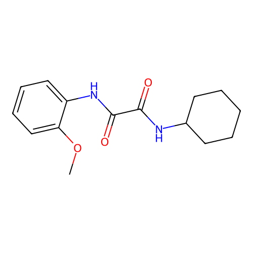 N-cyclohexyl-N'-(2-methoxyphenyl)oxamide structure