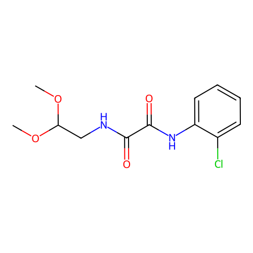 N'-(2-chlorophenyl)-N-(2,2-dimethoxyethyl)oxamide structure