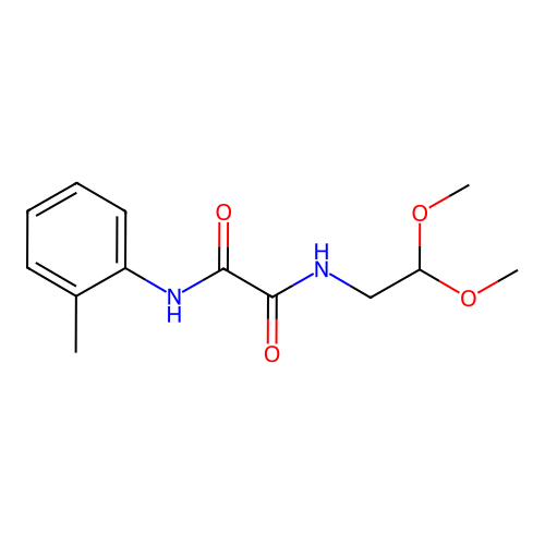 N-(2,2-dimethoxyethyl)-N'-(2-methylphenyl)oxamide structure