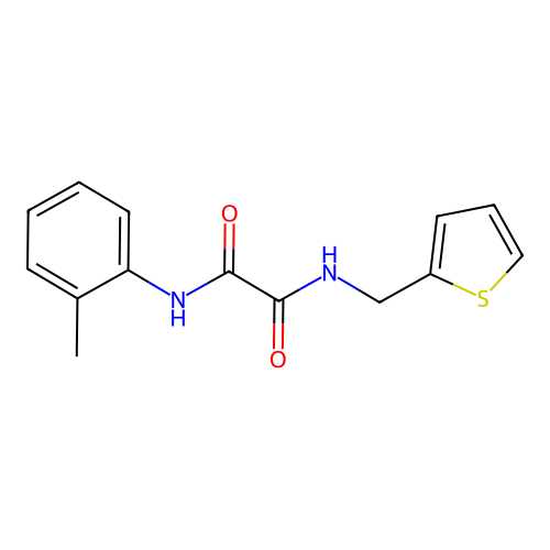 N1-(thiophen-2-ylmethyl)-N2-(o-tolyl)oxalamide structure