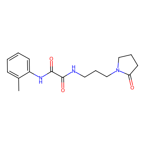 N1-(3-(2-oxopyrrolidin-1-yl)propyl)-N2-(o-tolyl)oxalamide structure