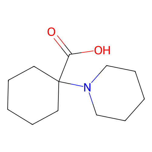 1-(Piperidin-1-yl)cyclohexanecarboxylic acid structure