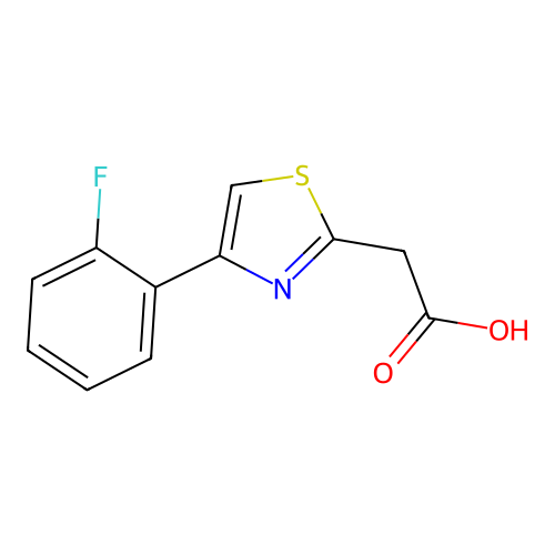2-[4-(2-fluorophenyl)-1,3-thiazol-2-yl]acetic Acid structure