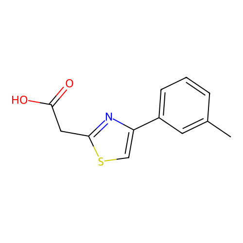 2-[4-(3-Methylphenyl)-1,3-thiazol-2-yl]acetic acid structure