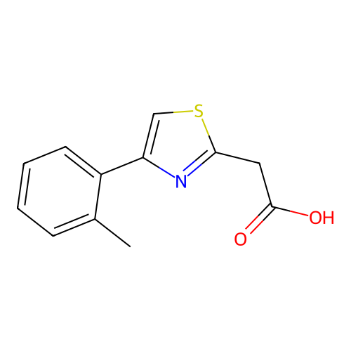 2-[4-(2-Methylphenyl)-1,3-thiazol-2-yl]acetic acid structure