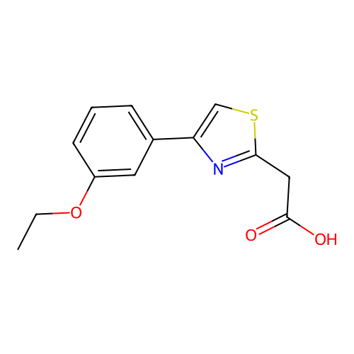 2-[4-(3-Ethoxyphenyl)-1,3-thiazol-2-yl]acetic acid structure
