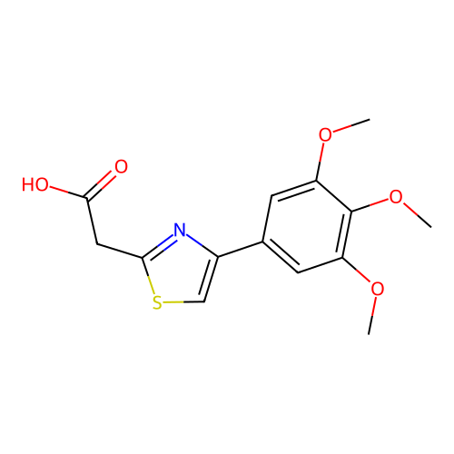 2-[4-(3,4,5-Trimethoxyphenyl)-1,3-thiazol-2-yl]acetic acid structure