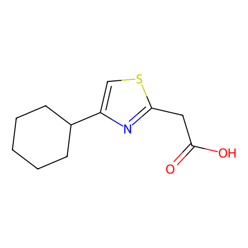 2-(4-cyclohexyl-1,3-thiazol-2-yl)acetic Acid structure