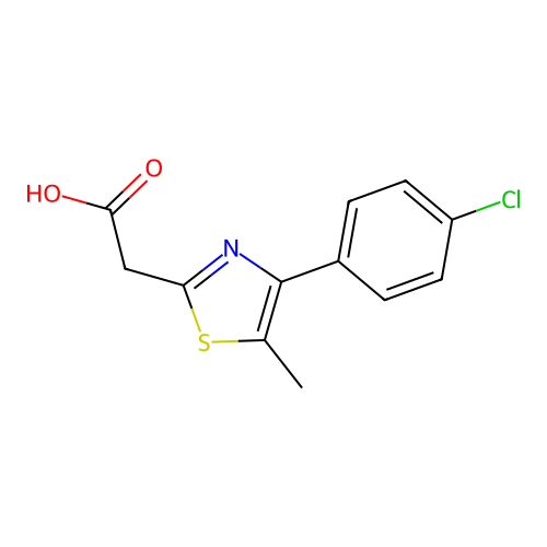 2-[4-(4-Chlorophenyl)-5-methyl-1,3-thiazol-2-yl]acetic acid structure