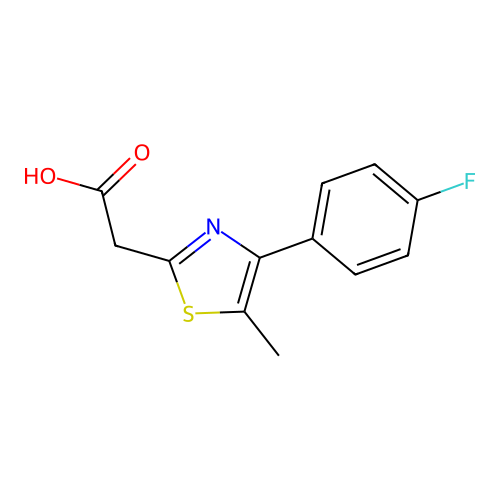 2-[4-(4-Fluorophenyl)-5-methyl-1,3-thiazol-2-yl]acetic acid structure