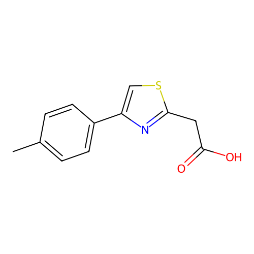 2-[4-(4-Methylphenyl)-1,3-thiazol-2-yl]acetic acid structure