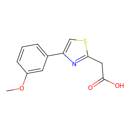 2-[4-(3-Methoxyphenyl)-1,3-thiazol-2-yl]acetic acid structure