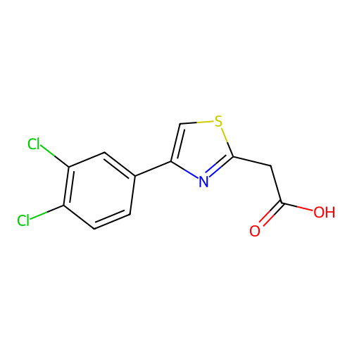 2-(4-(3,4-Dichlorophenyl)thiazol-2-YL)acetic acid structure